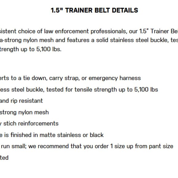 5.11 Tactical Trainer Belt 59409 Tan Nylon Men Size XL 40-42 Heavy Duty 1.5 inch - Picture 15 of 15